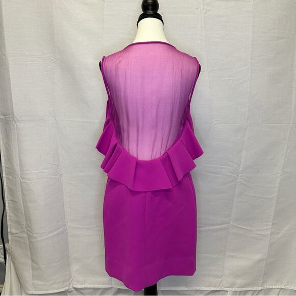 Diane von Furstenberg Pink Ruffle Dress - Size 8 - Picture 5 of 15